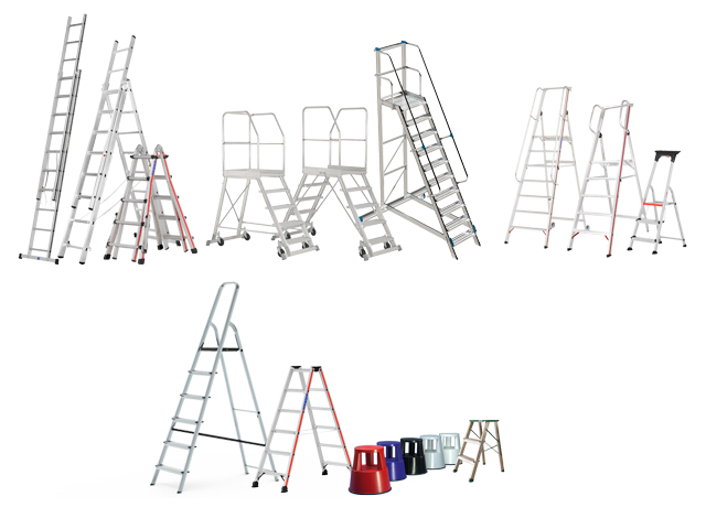 Escaleras y taburetes