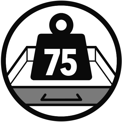 Carga cajón: 75Kg (repartidos uniform.)