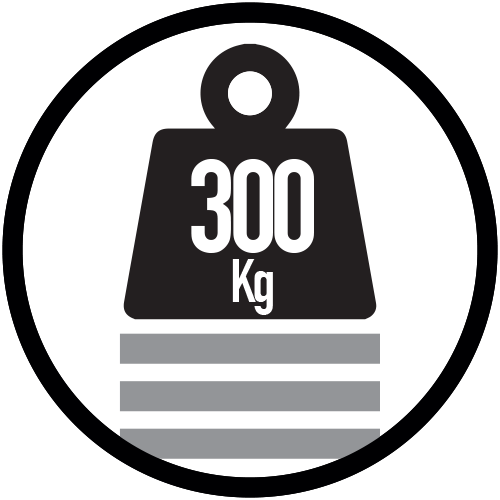 Carga apilado: 300 Kg (unifom. repart.)