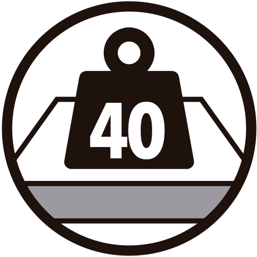 Carga estante: 40Kg (uniform. repartida)