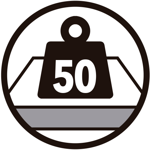 Carga estante 50Kg (uniform. repartida)