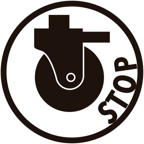 Equipado con ruedas con freno